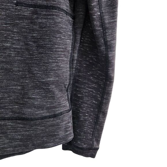 Lululemon Sweatshirt 4 Exhalation Pullover II Heathered Marled Black Long Sleeve - Picture 5 of 11